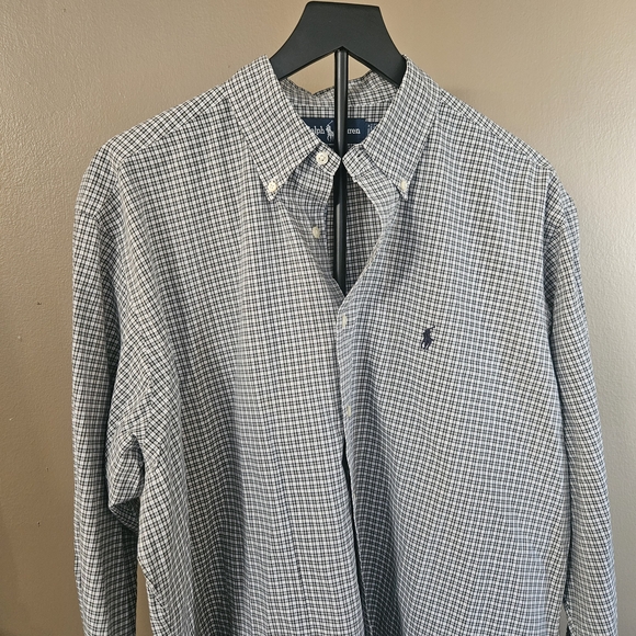 Ralph Lauren Black and White Plaid Button Down Shirt - Picture 5 of 6